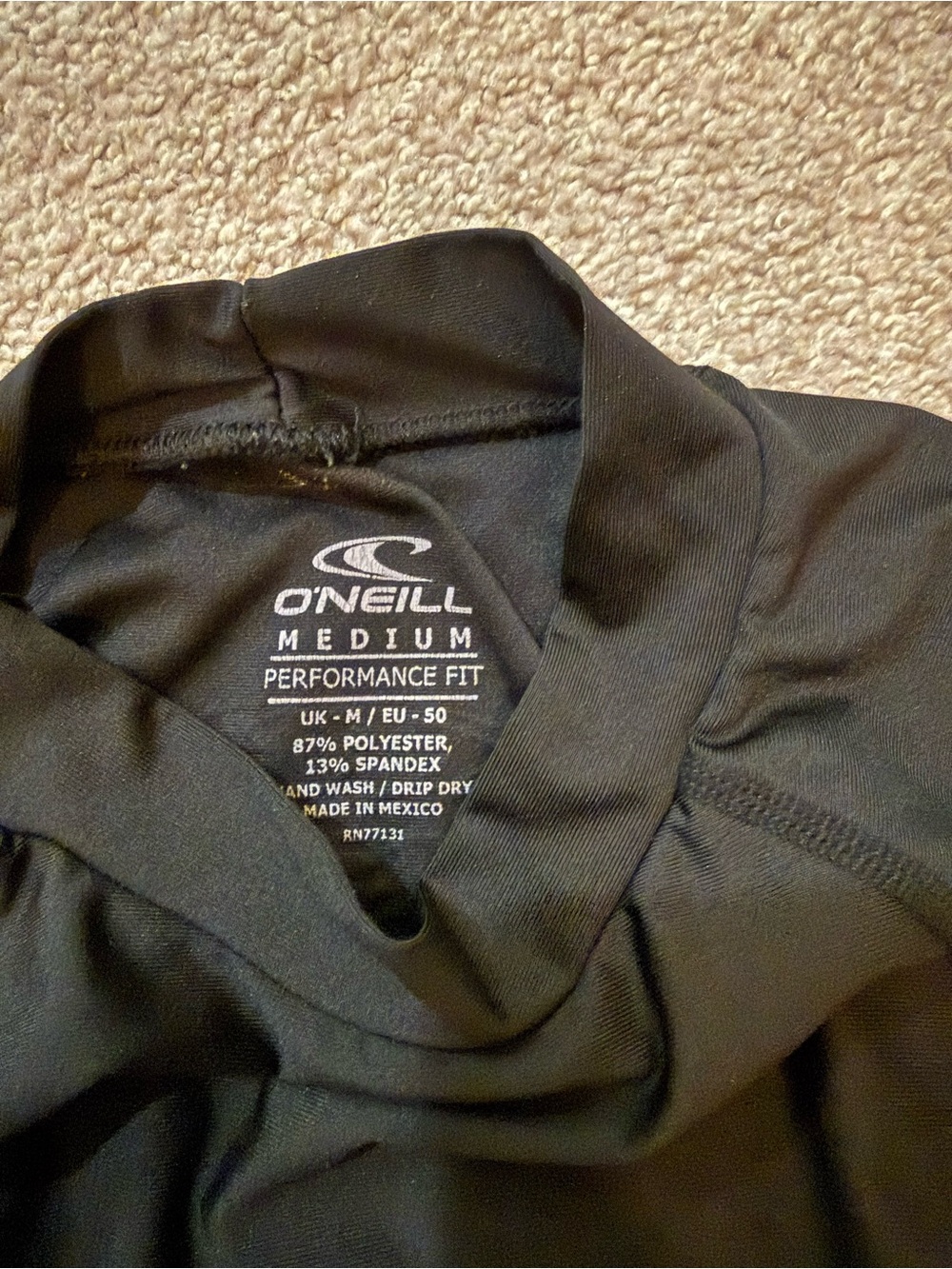 O'Neill Black Men's Long-Sleeve Rash Guard - Picture 3 of 3